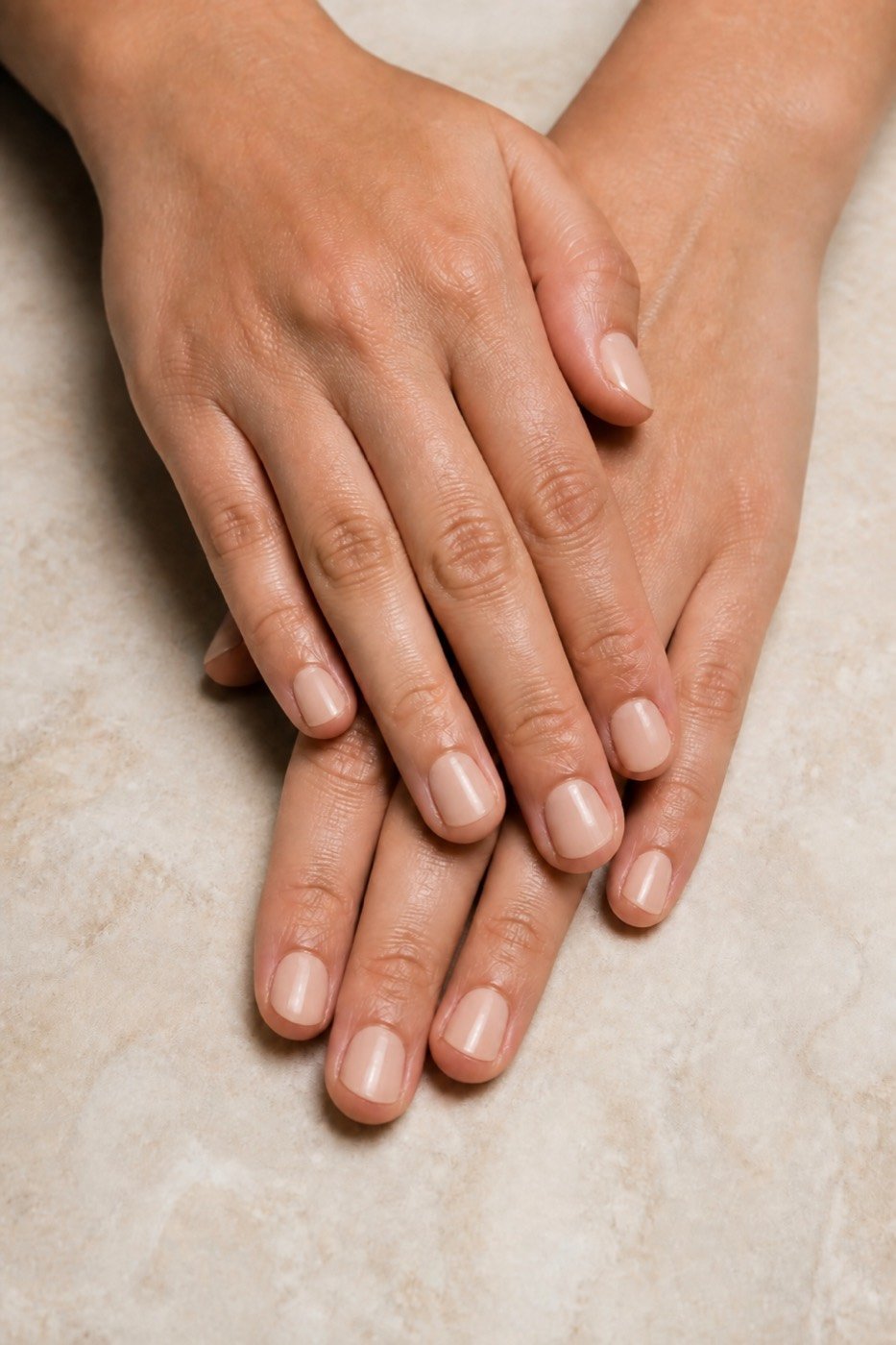 Nude Gel Manicure after