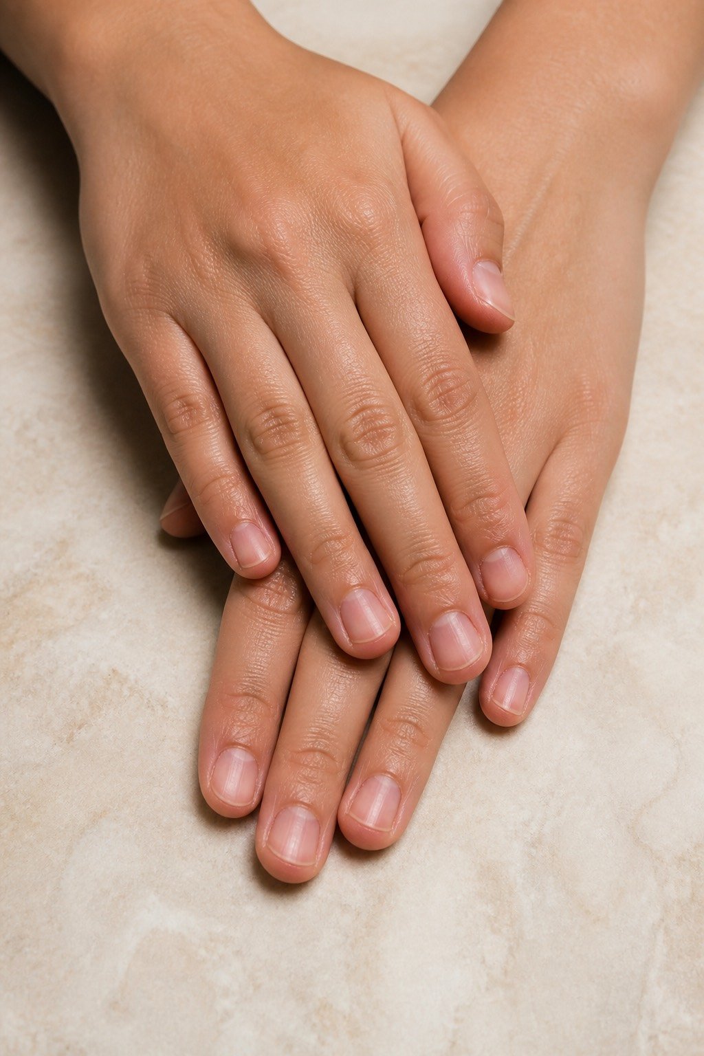 Nude Gel Manicure before